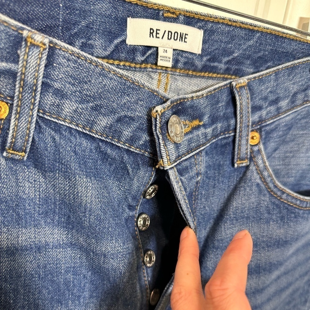 Re/done Redone DENIM JEANS LOOSE LONGISH 90s baggy fit jean darker wash - Picture 3 of 13